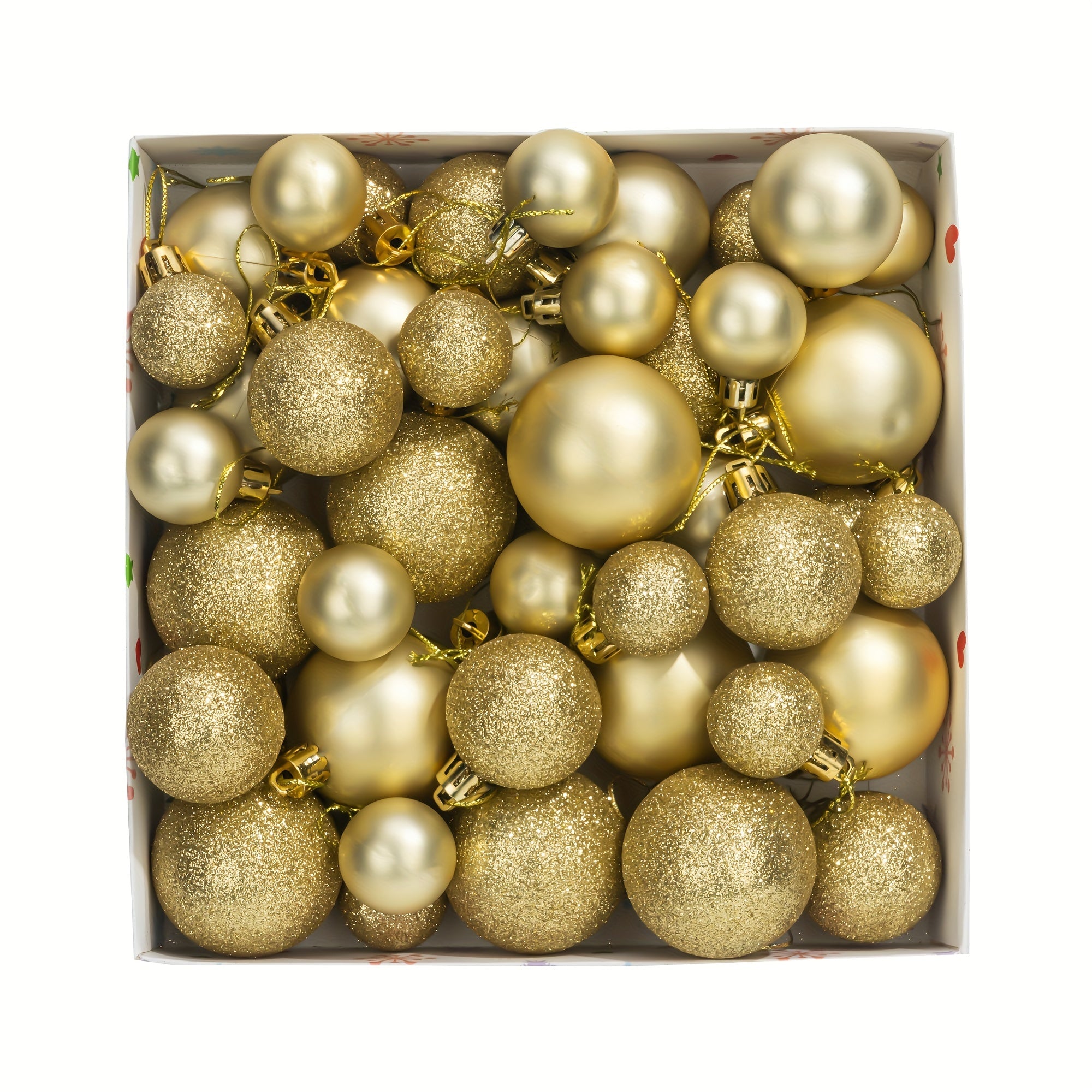 Juego de 44 adornos navideños para decoraciones y fiestas temáticas de plástico