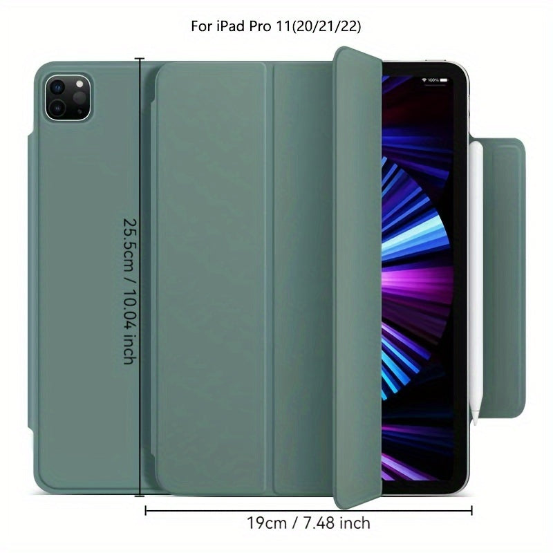 iPad Mini 6, Air 4/5, Pro 11 2022, Air 6 11inch 2024 uchun sun'iy charm aqlli qop. Qalam ushlagichi, kuchli magnit yopilishi va ultra ingichka dizayni bilan egiluvchan qattiq qopqoqni o'z ichiga oladi.