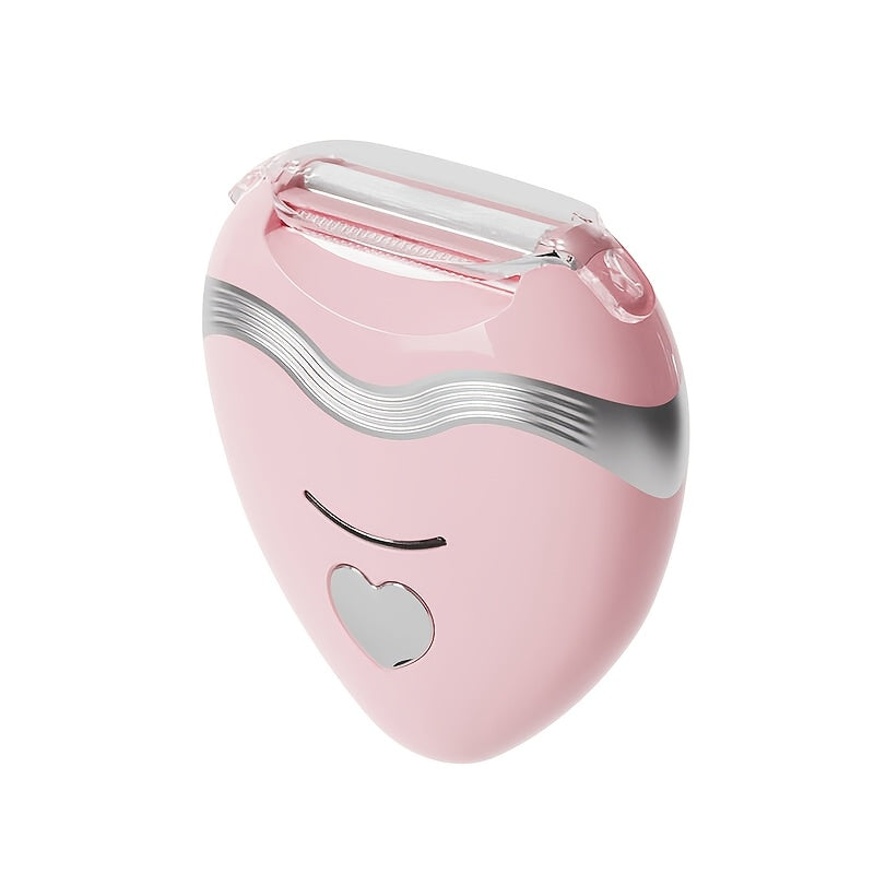 Razor eléctrico rosa y blanco para mujeres para depilación sin dolor