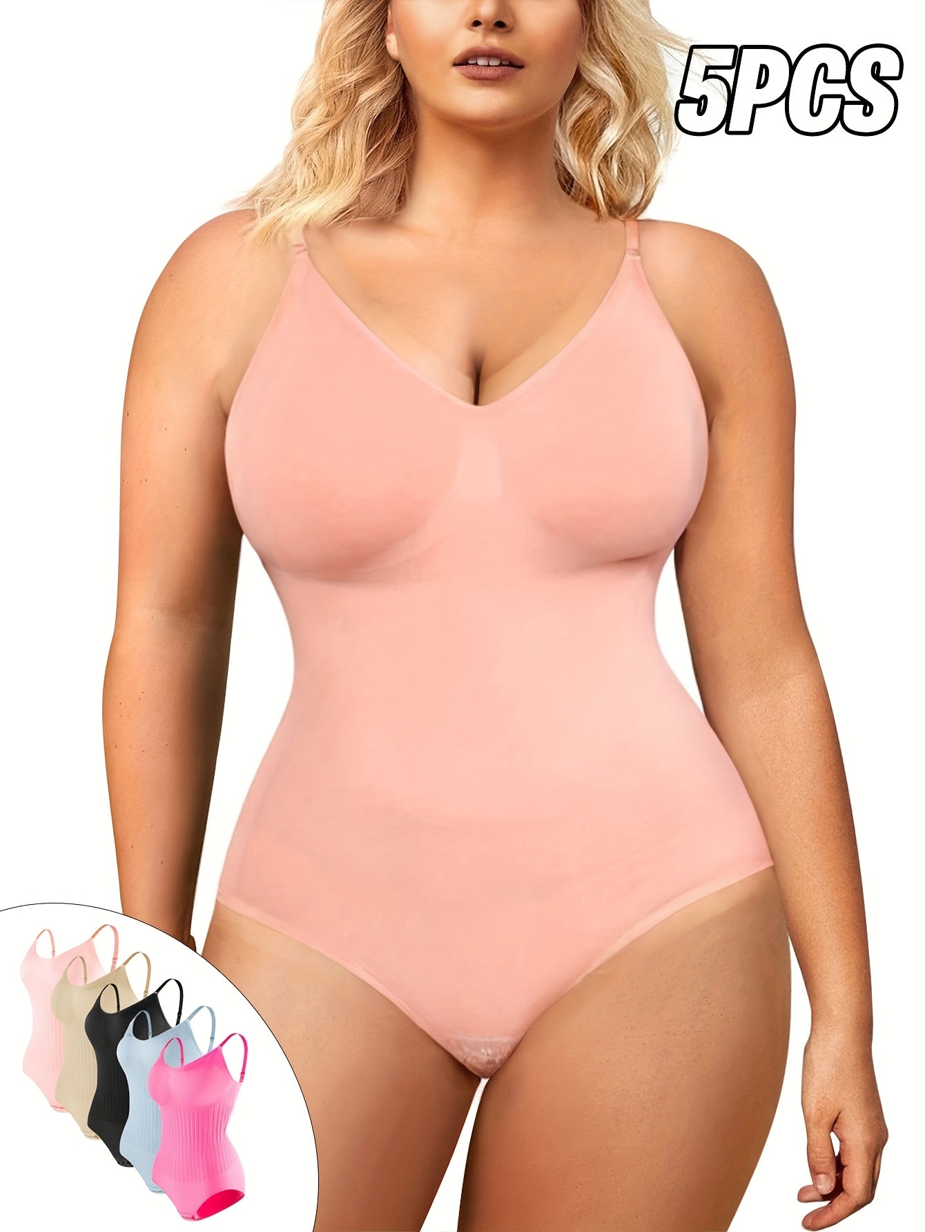 Women's Seamless Tummy-Tuck and Butt-Lifting Shapewear 5 Pack in 5 Colors