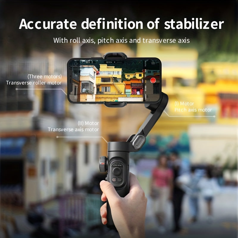 3-Axis Handheld Smartphone Gimbal Stabilizer for Video Recording Compatible with iPhone Xiaomi Samsung
