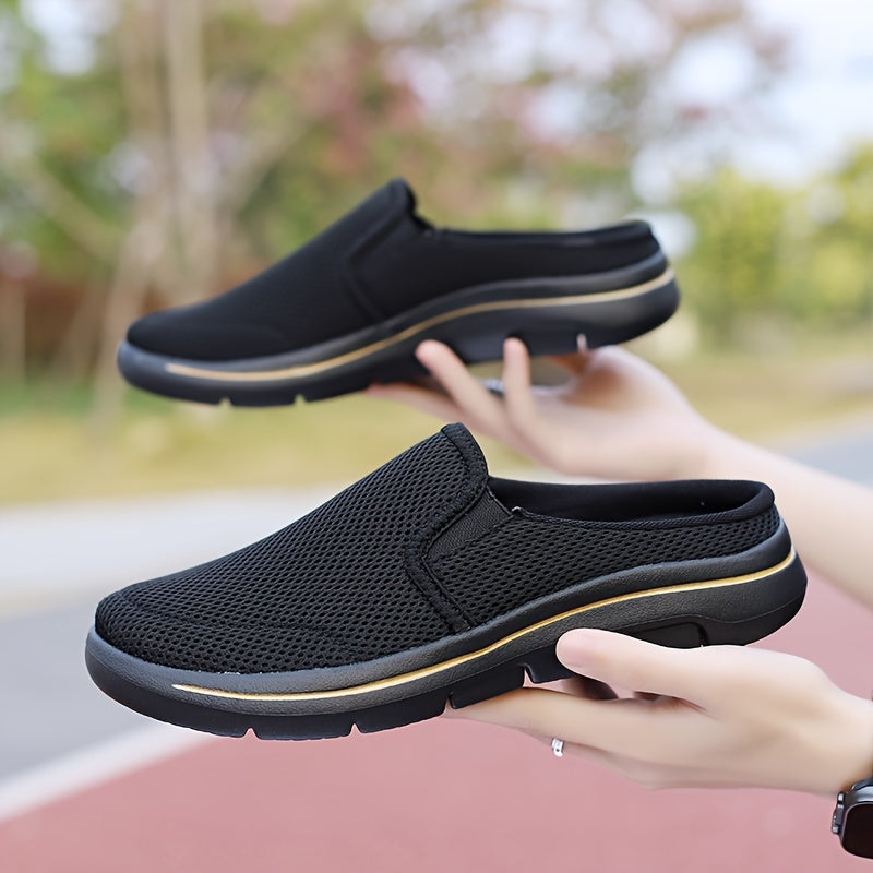 Plus Size Men's Breathable Hollow Out Mules with Soft Durable Sole for Summer