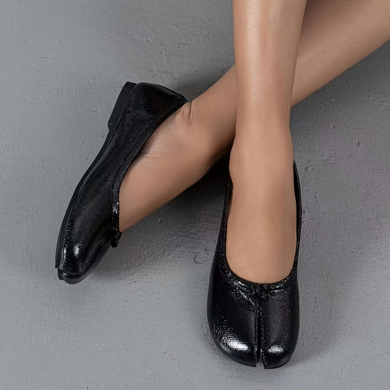 Bailarinas de suela suave para mujer, antideslizantes, con punta dividida, zapatos cómodos