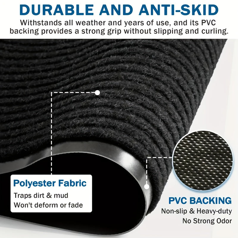 Chiziqli kirish matosi, sirpanmaydigan, bardoshli, ichki va tashqi foydalanish uchun, xush kelibsiz gilam