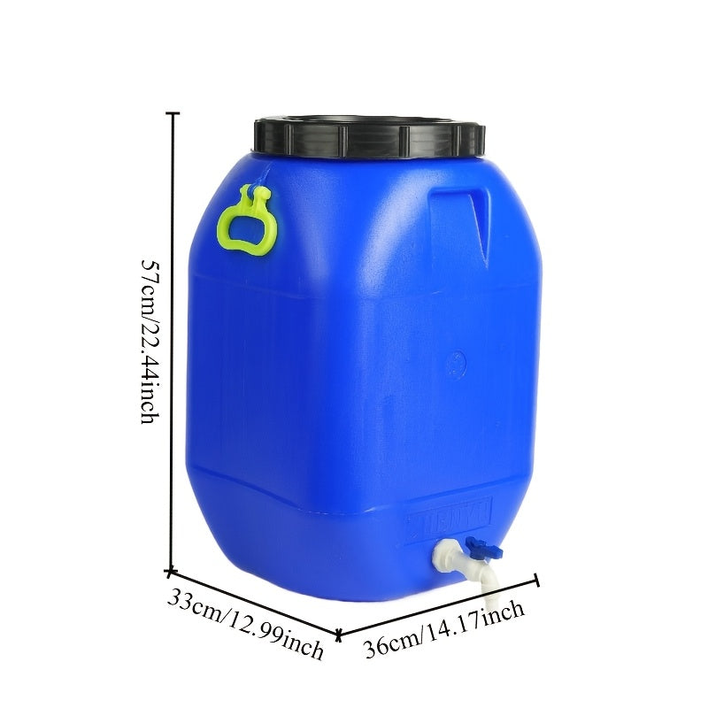 50L Plastic Water Bucket with Lid, Durable Storage Container for Water and Fermentation