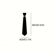 Men's Woven Polyester Zipper Tie 6cm Formal Business Work