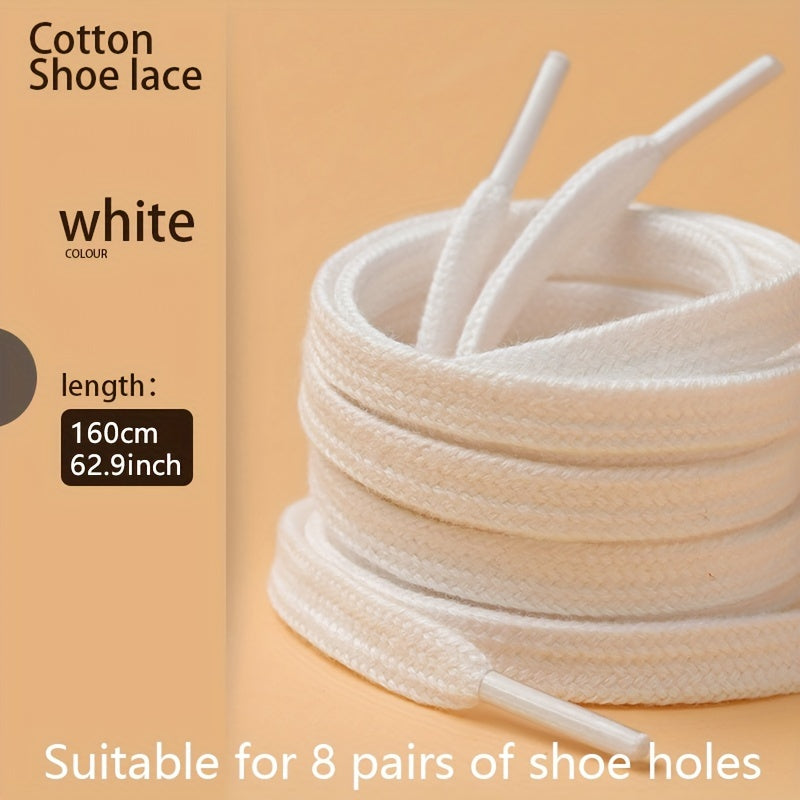Canvas Shoe Laces White Multi-Size Durable Shoe Accessories