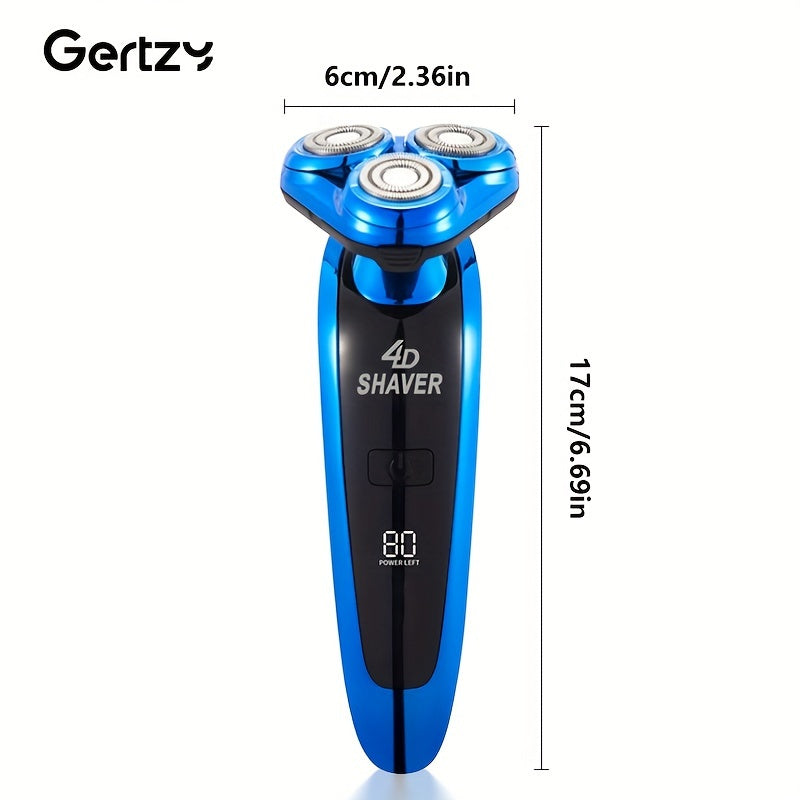Мужская электробритва 5-в-1 перезаряжаемая водонепроницаемая бритва с триммером для носа и бакенбардов