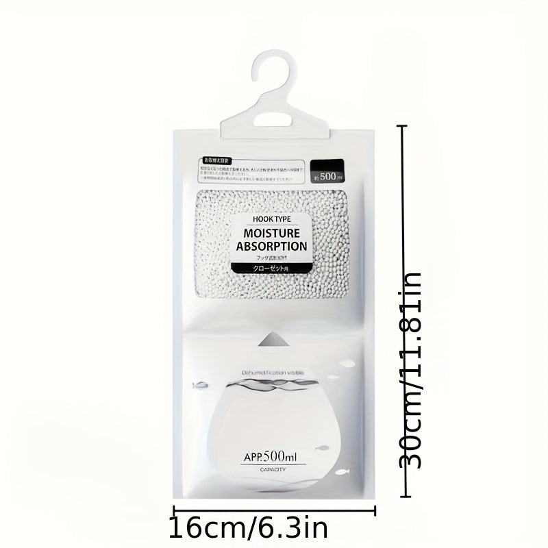 4-Pc Moisture Absorber Bags Non-Electric Dehumidifier Pouches Closet Odor Eliminator
