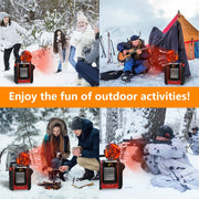 Aluminum Wood Stove Fan with Magnetic Thermometer for Camping and Indoor Use