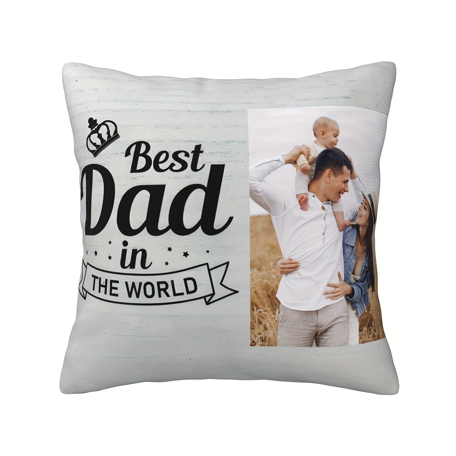 Personalized Dad Photo Pillowcase for Father's Day Christmas Birthday Gift Home Decor