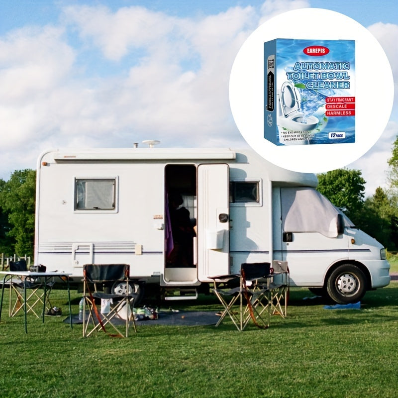 Automatic Toilet Bowl Cleaner 12 Pack, Powerful Cleaning Tablets, Eliminates Odors