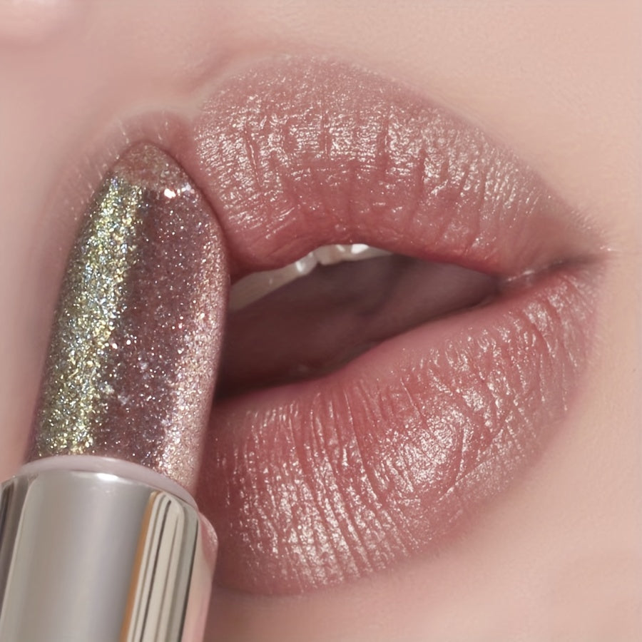 Женская перламутровая помада Chewy Golden Metallic Glitter для ежедневного макияжа