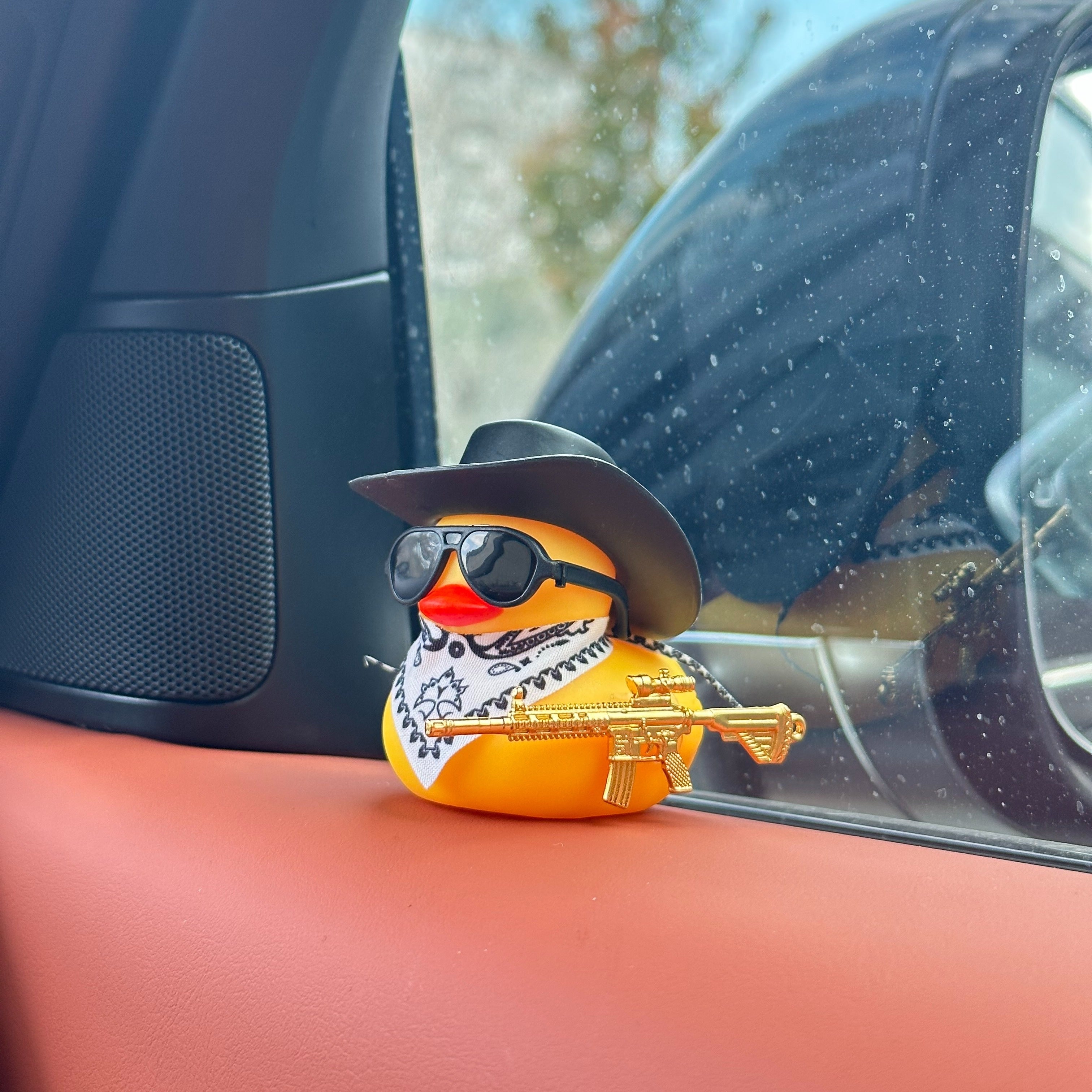 Unisex Western Cowboy Duck Car Dashboard Decoration Interior Accessories