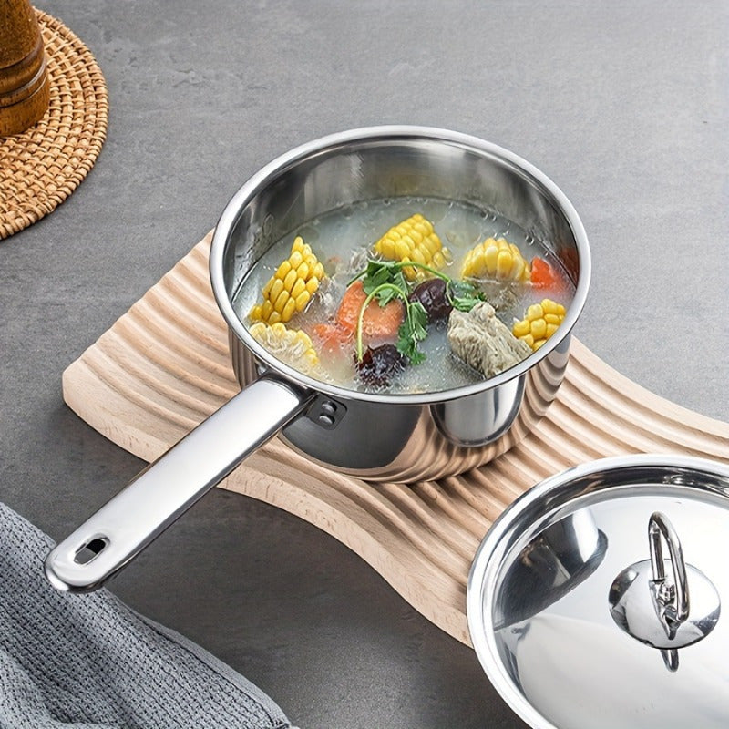 Stainless Steel Cookware Set 15 Pieces with Frying Pans and Sauce Pans for Kitchen and Restaurant