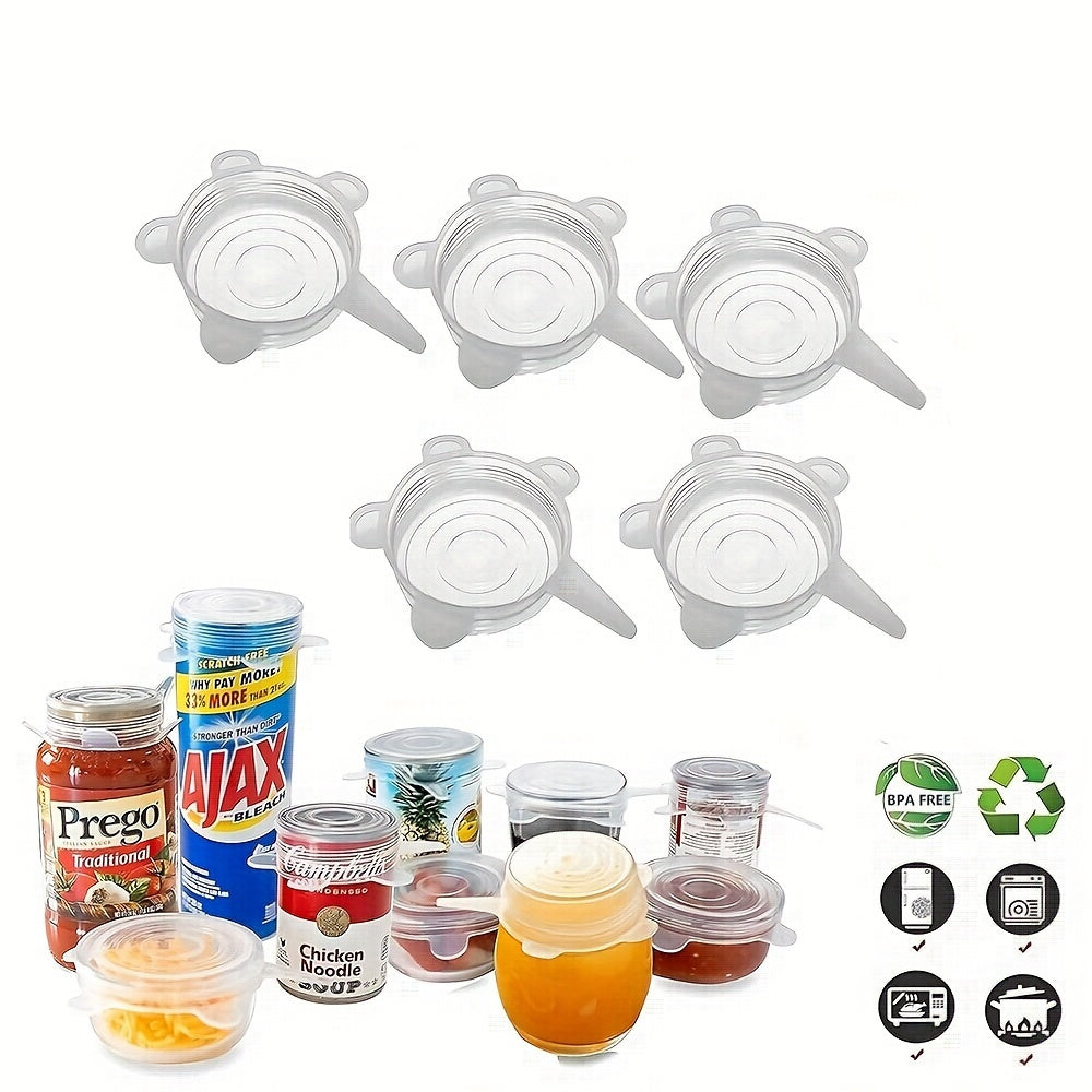 Flexible Silicone Lids for Pet and Food Cans, Fits 3 Sizes, Preserves Freshness