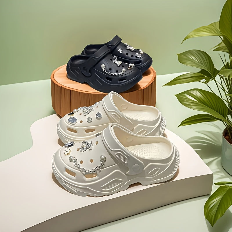 Women's EVA Hole Shoes with Thick Sole, Wear-Resistant, Comfortable