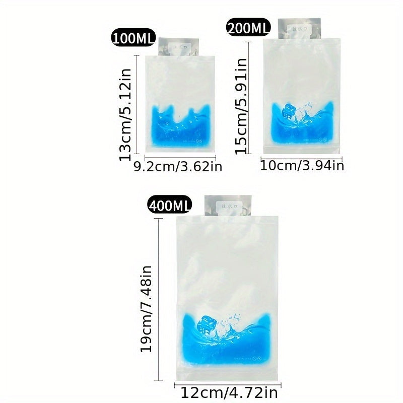 Set of 5 to 10 Reusable Ice Packs for Food Storage and Cold Chain Preservation