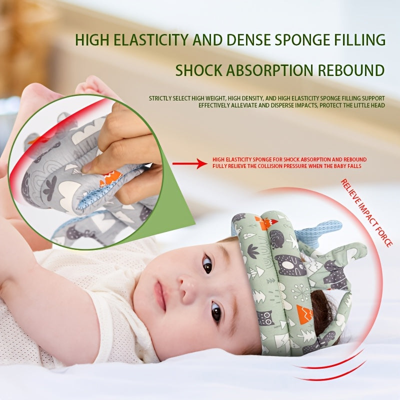 Children's Breathable Safety Hat for Learning to Walk Anti-Fall Collision All Seasons Green Pink