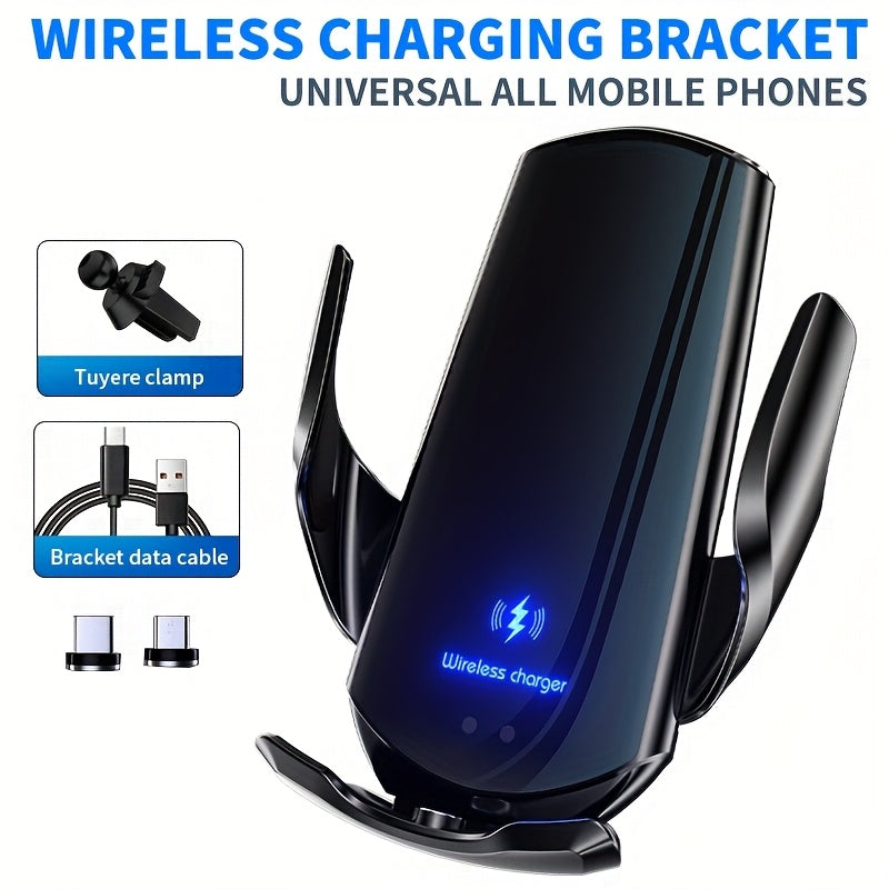 Wireless Car Phone Holder Universal Magnetic Charger Dock Durable Plastic