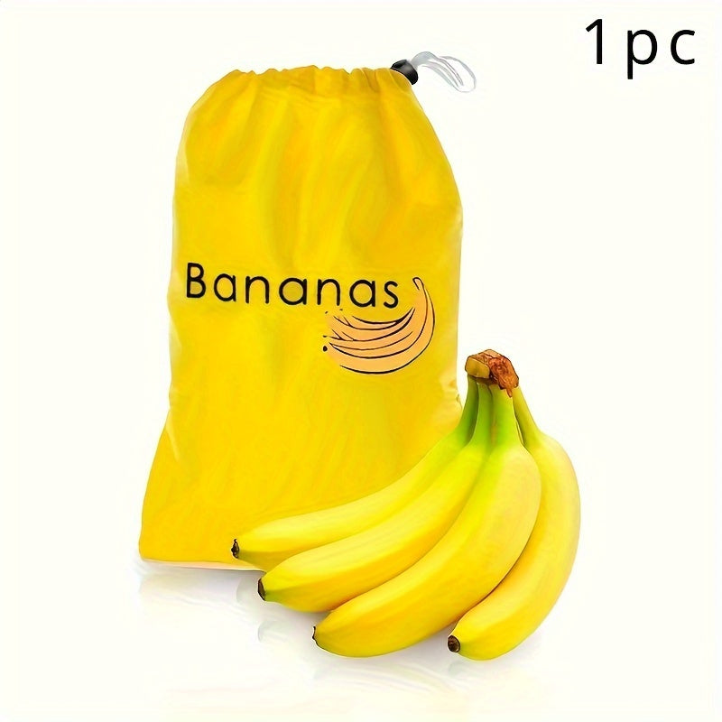 Bolsa de almacenamiento de plátano amarillo 1 pieza, conserva la frescura, fácil de limpiar y transportar