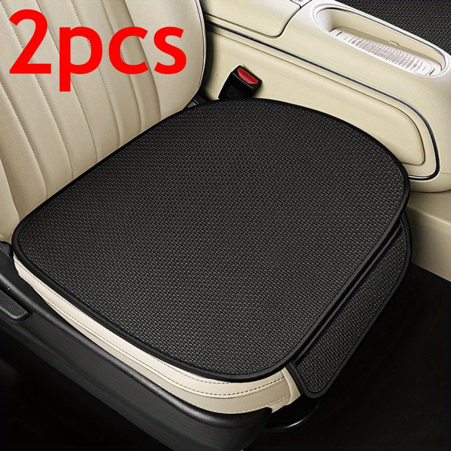 2pcs Ventilated Non-Slip Breathable Car Seat Covers Front Seats Black or White