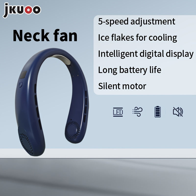 Qayta to'ldiriladigan litiy batareyali portativ bo'yin ventilyatori, darhol sovutish va jim operation.