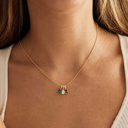 Unga moʻljallangan shaxsiylashtirilgan tugʻilgan toshli taqinchoq, beshgacha 18K oltin qoplangan tugʻilgan toshlar bilan