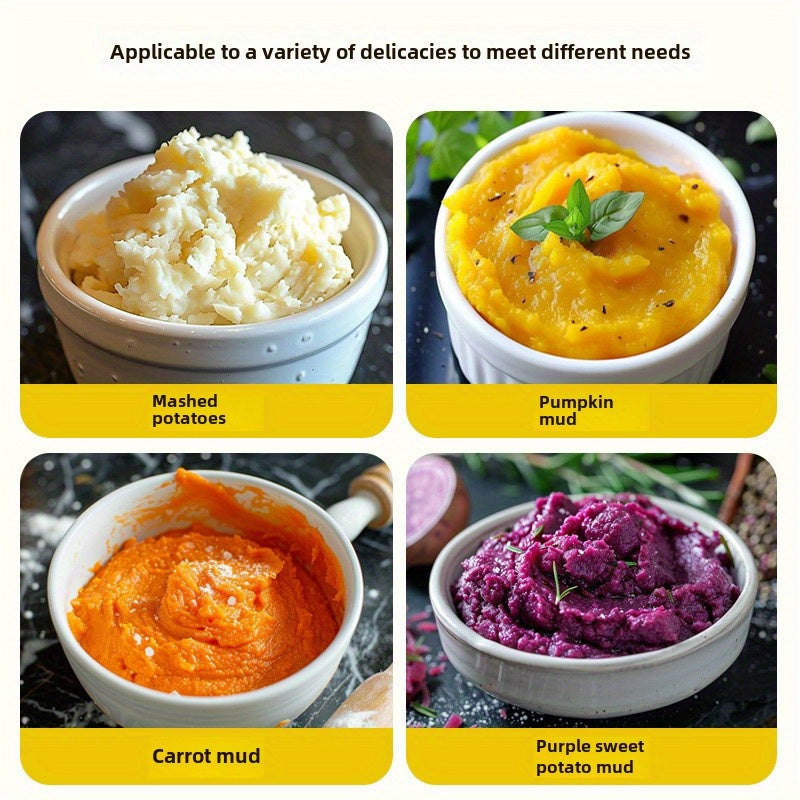 Нержавеющая стальная толкушка для картофеля - прочный инструмент для приготовления картофельного пюре, сладкого картофеля и детского питания, необходимый гаджет для домашних пюре на кухне