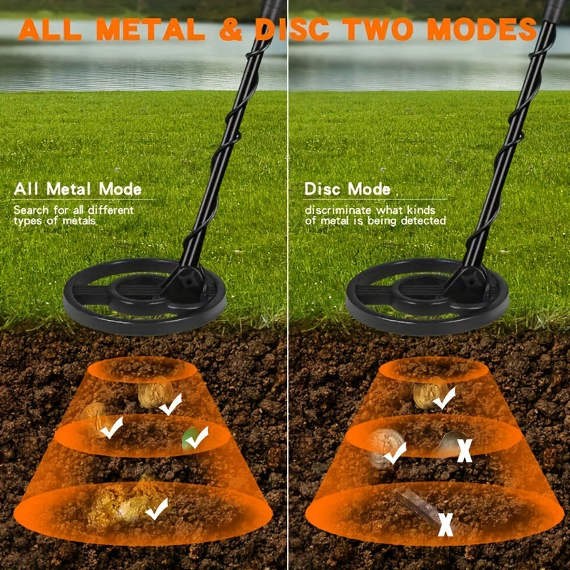 Professional Metal Detector for Adults with Adjustable Length and 200mm Search Coil