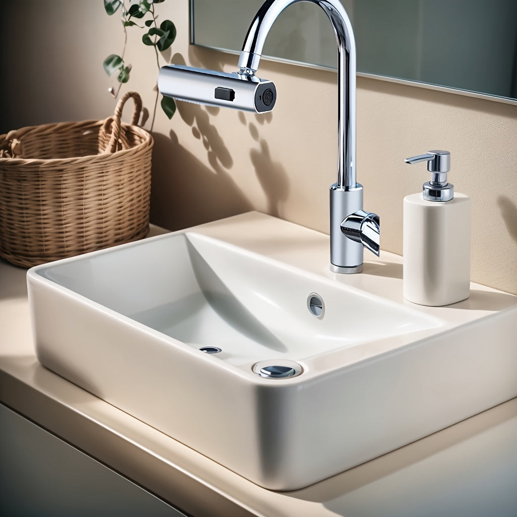 Three-Mode Faucet Aerator Adapter for Kitchen and Bathroom Sinks Water Saving Ventilation Universal Fit