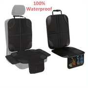 Funda de asiento de coche de cuero PU transpirable de lino, impermeable, antideslizante, cojín delantero
