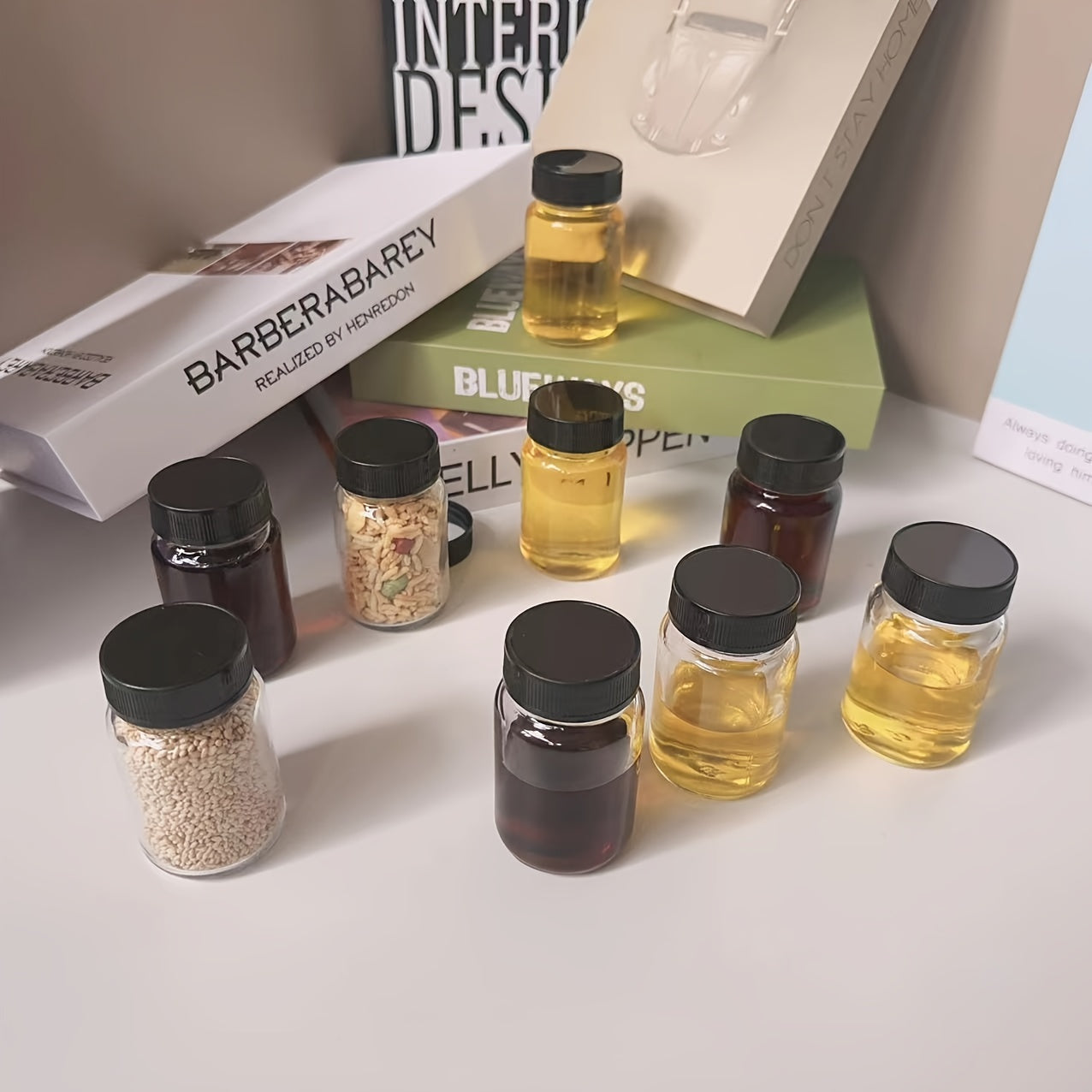 6 Mini Glass Spray Bottles Reusable Hand Washable for Liquids Juice and Samples