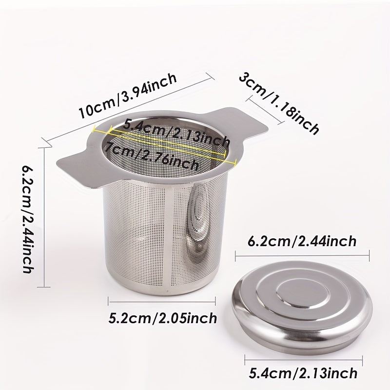 Одинарное ситечко из нержавеющей стали с крышкой, подходит как для кофе, так и для чая. Может использоваться как решетка, амфора, слив, фильтр или чайный аксессуар.