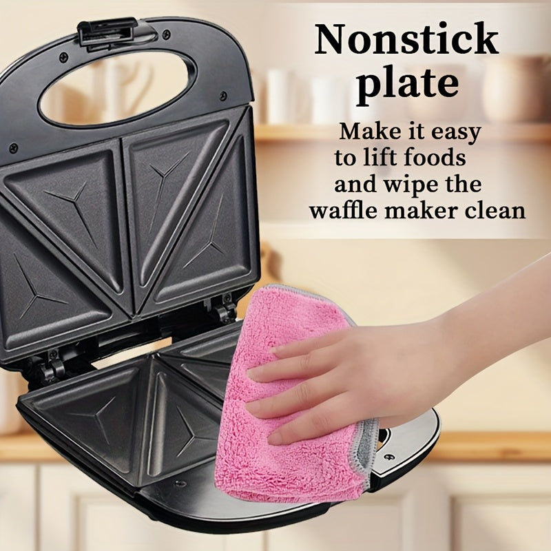 750W stainless steel multi-function maker with pilot light cold touch handle non-stick plate for toast waffles