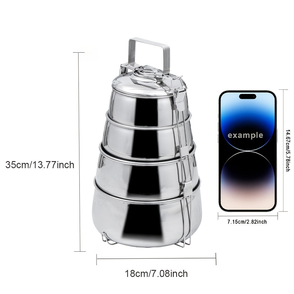 210 stainless steel dan tayyorlangan katta sig'imli ovqat isitish lunch box, talabalar va ofis ishchilari uchun. Portativ va zaryadsiz, batareyaga ehtiyoj yo'q.