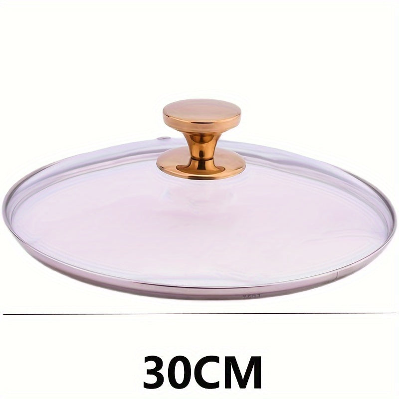 Tempered Glass Lid for Wok and Soup Pot Durable Explosion-Proof Universal Fit