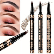Waterproof Eyebrow Pen Microblading Pencil with 4 Split Head for Natural Brows