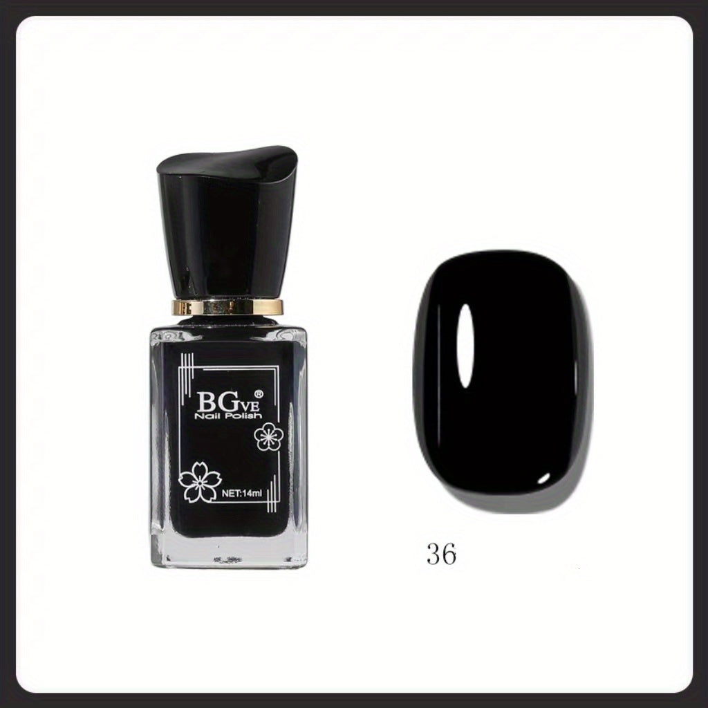 Women 14ML Quick Dry Nail Polish Non-Peelable One Step Bright Color