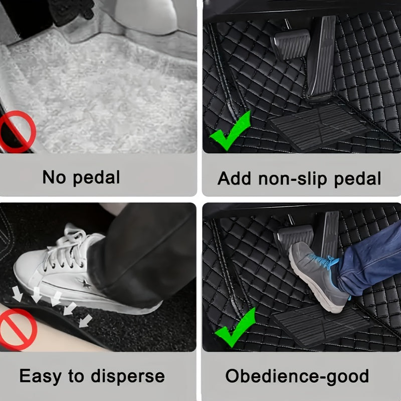 Car Floor Mats Set for SUV Leather All-Weather Durable Easy to Clean
