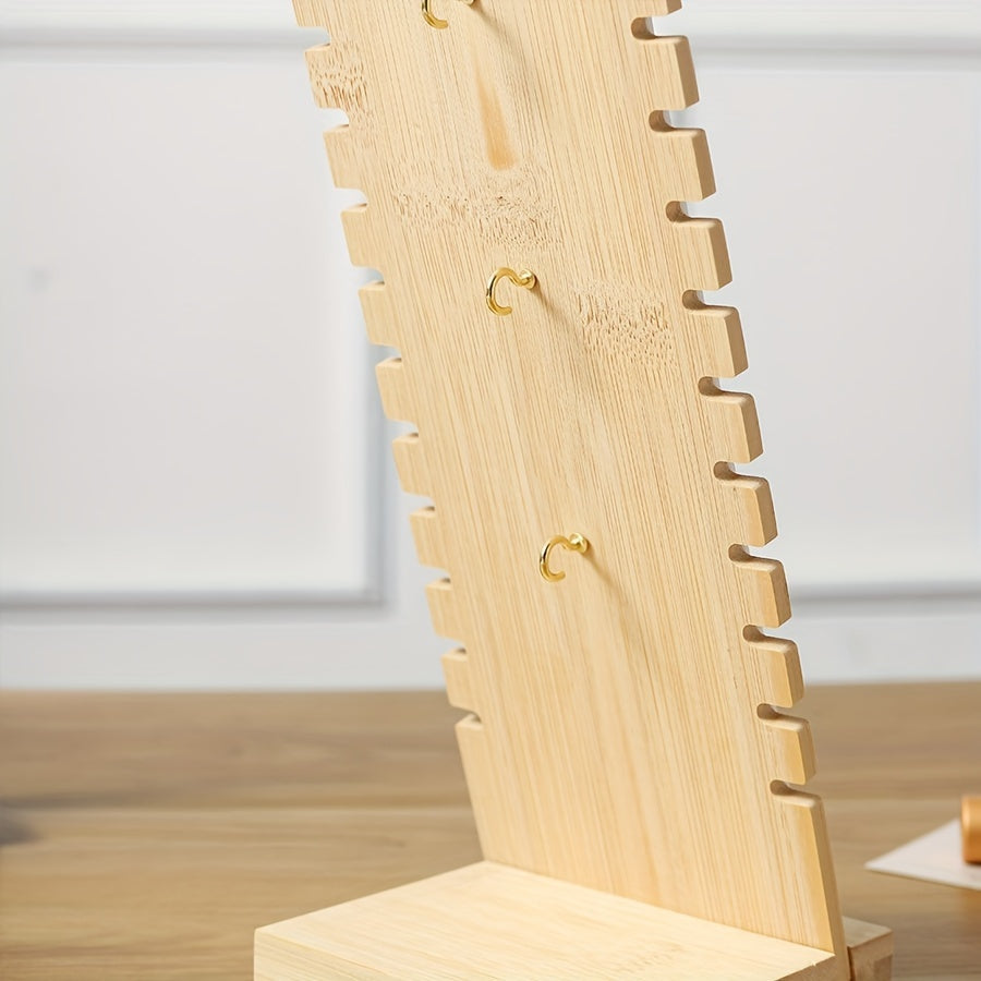 Деревянная подставка для украшений для ожерелий и кулонов с съемной подставкой