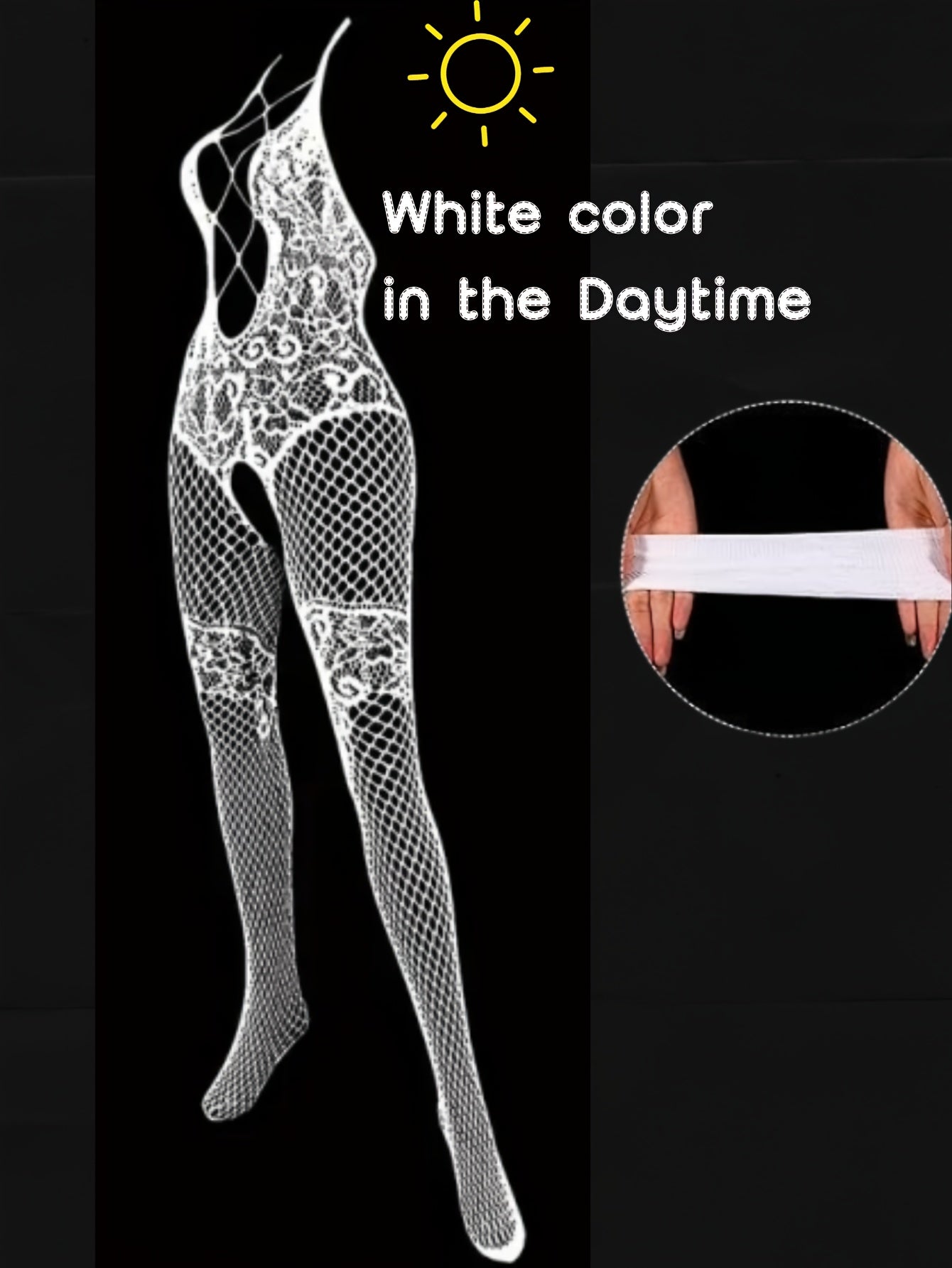 Women's Floral Pattern Body Stockings High Stretch Knit