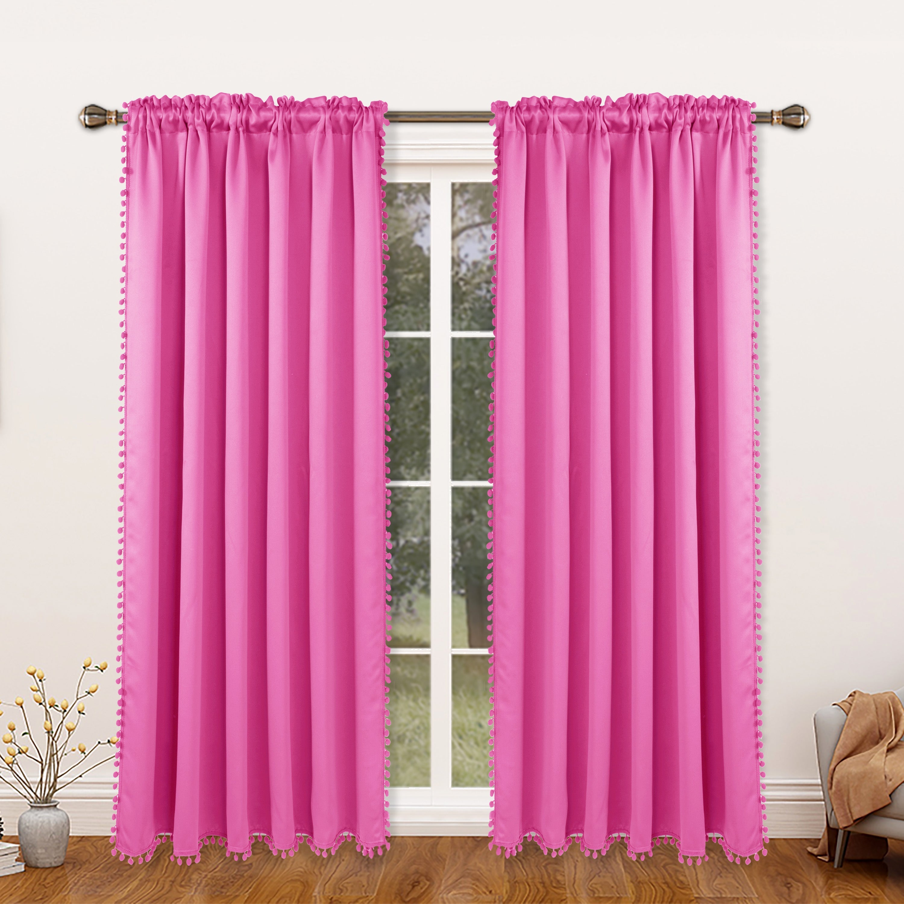 Thermal Insulated Blackout Curtain Panel for Living Room and Kitchen, Rod Pocket Design
