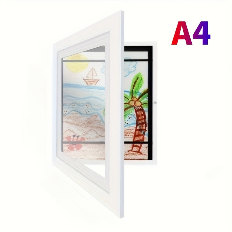 Ko'p funksiyali magnit san'at ko'rsatish ramkasi - oldindan ochiladigan, mustahkam yog'och, plakatlar, fotosuratlar va rasmlar uchun gorizontal yoki vertikal osiladi - zamonaviy qora, bezatish va sovg'a berish uchun ajoyib.