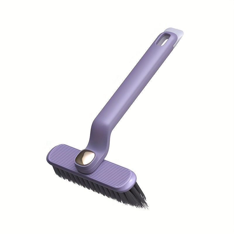 Multifunctional 2-in-1 Rotating Cleaning Brush Purple for Tile Wall Grout