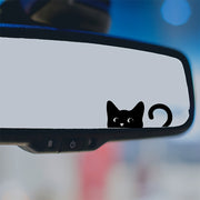 Mini Cat Dekali avtomobillar va ichki foydalanish uchun vinil orqa ko'zgu stiker