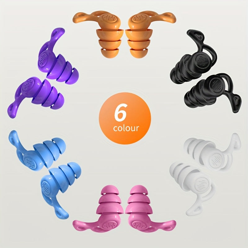 Reusable Silicone Earplugs for Sleeping Noise Cancelling Swimming Comfort