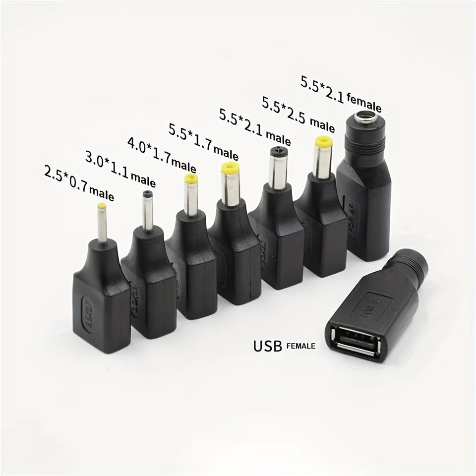 Convertidor de USB a corriente continua para cargar dispositivos, compatibilidad de 5.5x2.5mm a 3.5x1.35mm