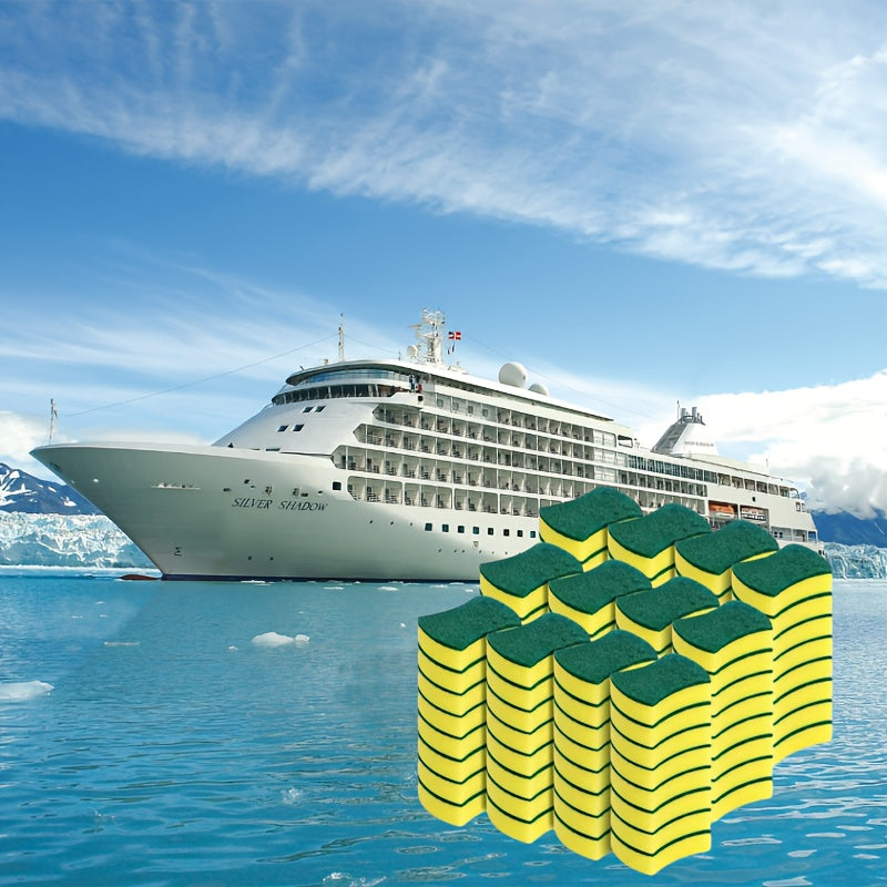 Dual-Sided Cleaning Sponge Non-Scratch Absorbent Kitchen Scrubber