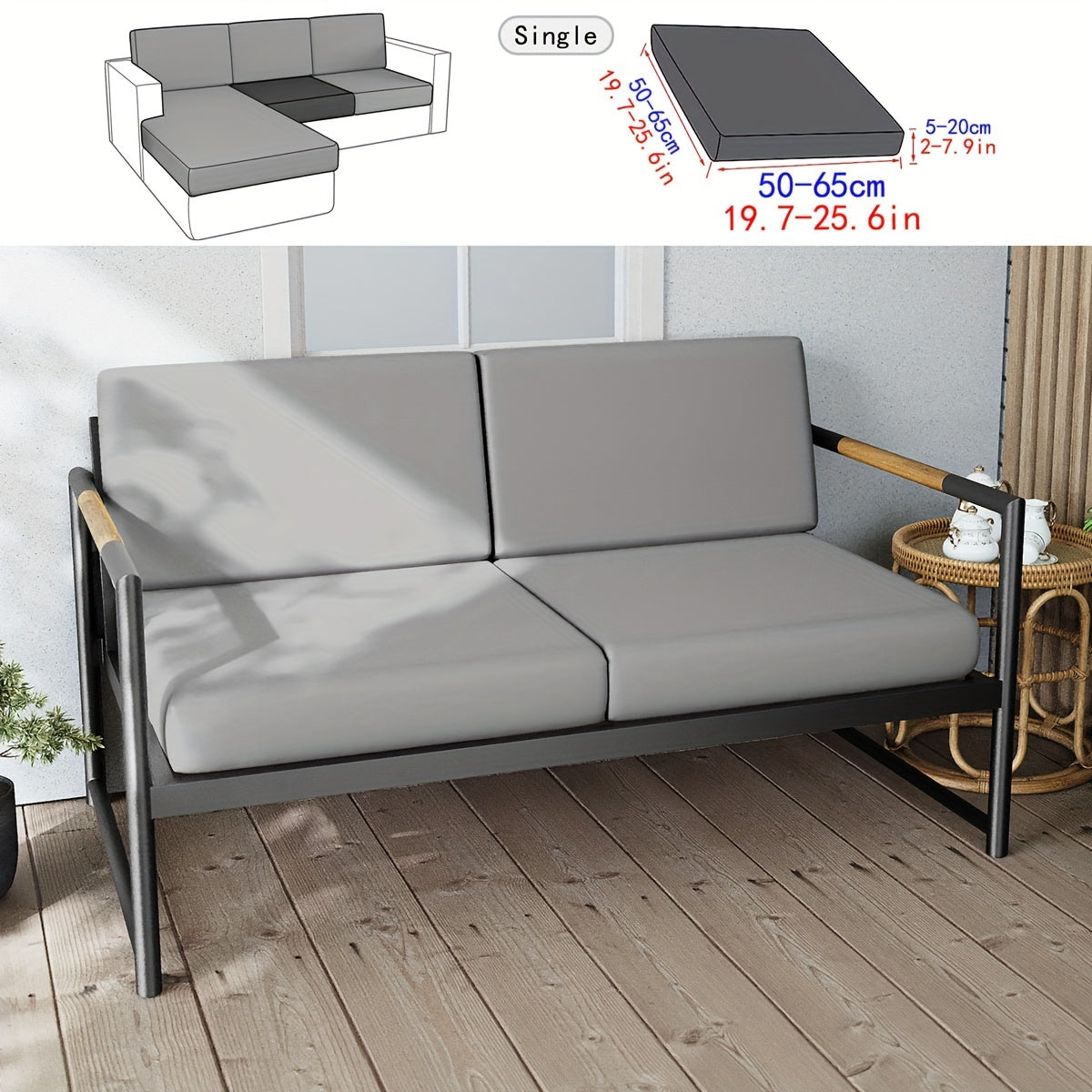 Водонепроницаемый чехол для уличной подушки из молочного волокна для садовой мебели на веранде